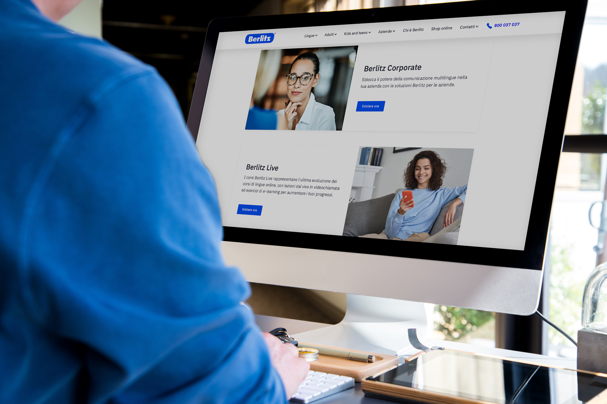 Projekt: Berlitz Bild – Webseite Mockup